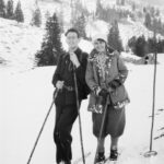 Patl and Marianne Perner beim Skifahren 1932